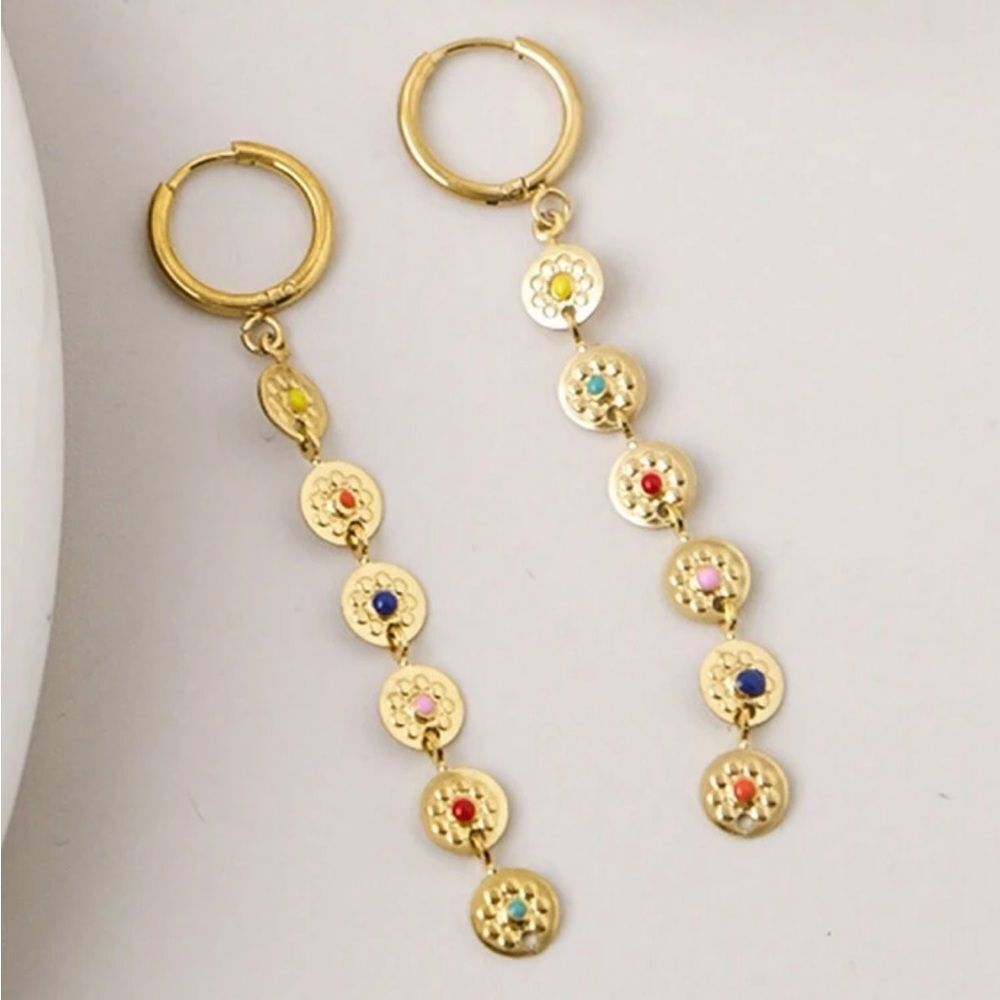 Multi-Color Dangle Earrings A1488